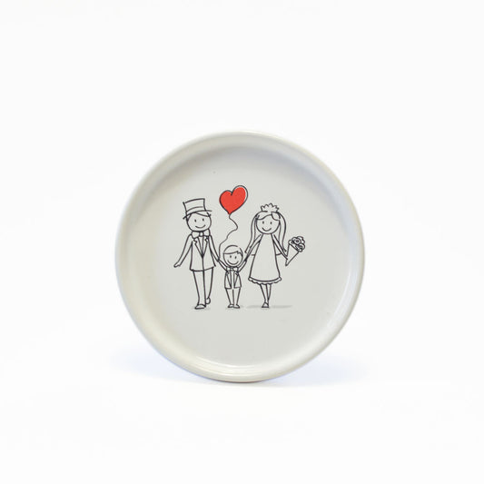 Piatto in Ceramica Artigianale realizzato a Mano per Matrimonio